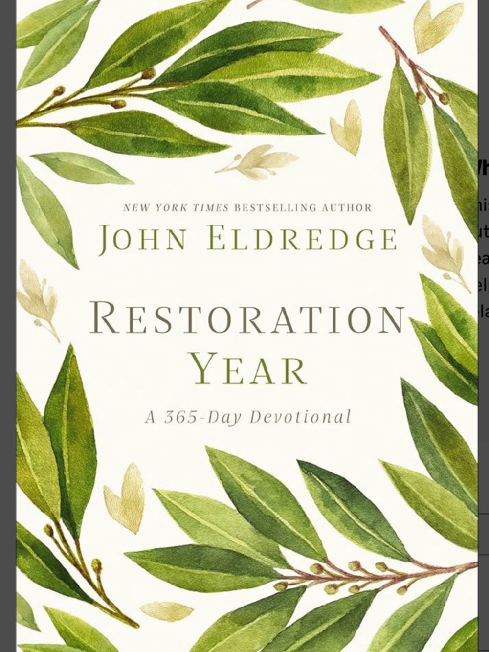 Restoration Year: A 365-Day Devotional by John Eldridge